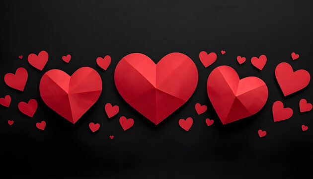 Valentines Day background with hearts. The concept of Valentines Day, 14th February