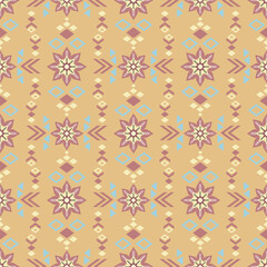 Seamless floral pattern collection featuring abstract botanical flowers and organic flowing shapes. Decorative repeating design with a modern vintage color palette, suitable for textile, fabric