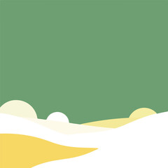 Obraz premium Minimalist abstract landscape with green sky
