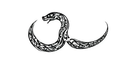 Fototapeta premium Vector illustration of a wild lion head tattoo design featuring a gold serpent and dragon art style with a symbolic chain