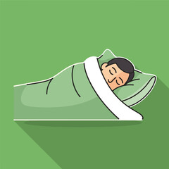 Person Sleeping Peacefully in Bed