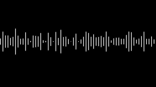 horizontal audio waveform animation on black background, Black audio waveform spectrum animation. Alpha channel, 
Colorful cyan Sound Bar On white Background, Musical Waves Equalizer,