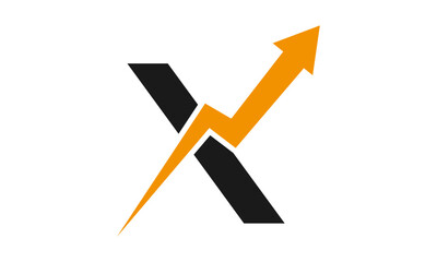 Modern X finance logo design