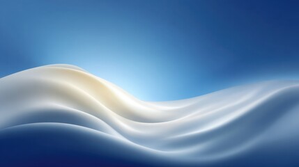 Obraz premium Serene Abstract Waves with Soft Light and Gradual Gradient of Blue and White in a Tranquil Composition for Peaceful Backgrounds