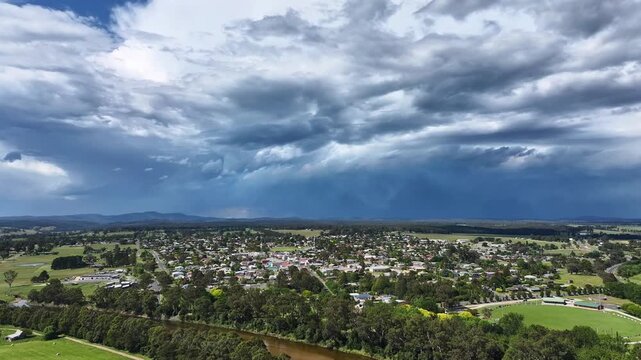 Spectacular aerial footage of Orbost Victoria Australia