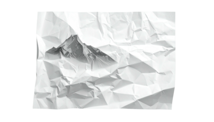 A mountain range projected onto a crumpled paper texture