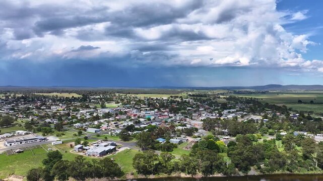 Spectacular aerial footage of Orbost Victoria Australia