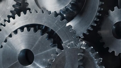 Intricate Interlocking Gears - A Close-Up of Mechanical Precision.