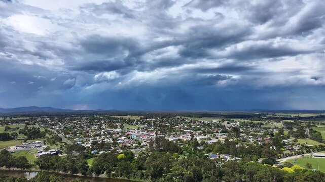 Spectacular aerial footage of Orbost Victoria Australia