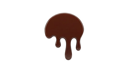 Dripping Chocolate on transparent background