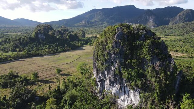 The aerial view of Port Barton in the Philippines