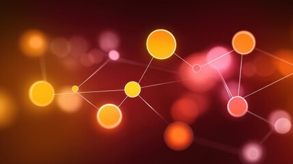 Abstract digital illustration of colorful nodes and connections representing data visualization and technology advancements in a vibrant background