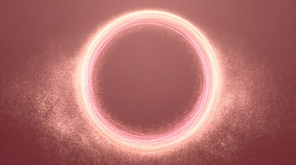 Glowing Pink Ring of Light with Sparkles circle