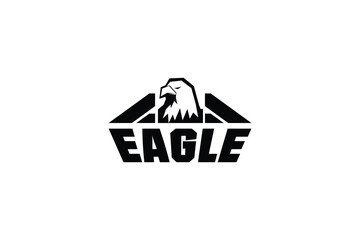 Simple eagle logo design concept