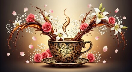 Where Coffee Meets Blooming Calm