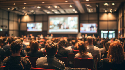 Back View Of Audience In The Conference Hall During A Professional Seminar