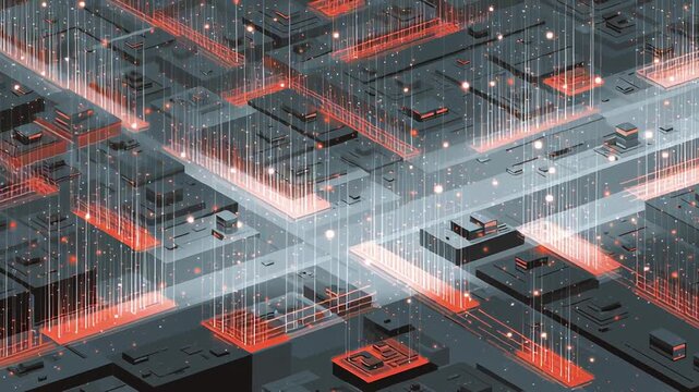 Privacy ethics in data systems, abstract light-based barriers protecting data cores, clean institutional illustration, ethical data protection concept