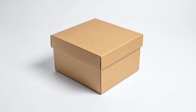 An open and empty brown cardboard box isolated on a white background for shipping storage and delivery packaging of a blank parcel or mail container