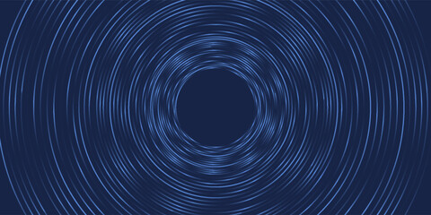 Abstract blue background with shining curved lines. Shiny blue swirl curved lines design. Spiral lines. Futuristic Technology Pattern