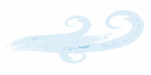 Abstract light blue brushstroke design with swirling organic shapes and textures