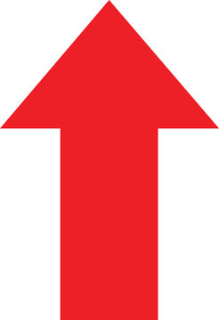 Red arrow pointing up Vector