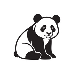 Obraz premium panda bear with a bamboo