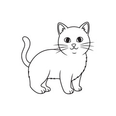 Obraz premium vector illustration of a cat