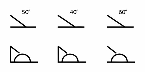 Angles and their reflections A geometric illustration of degree measurements