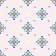 Pastel Floral Seamless Pattern &ndash; Soft Cute Background Design