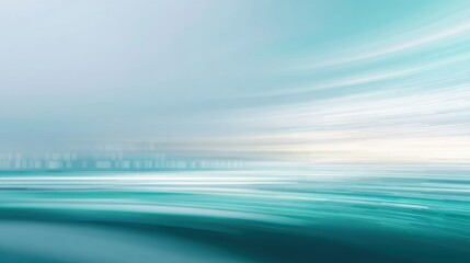 Abstract soft blurred background featuring gentle light waves in shades of teal and blue, ideal for calming designs and serene graphics applications