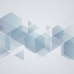 Modern Geometric Abstract Background Design with Blue Hexagons and Triangles