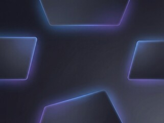 Futuristic Dark Background with Glowing Neon Blue and Purple Geometric Lines Modern Abstract Design