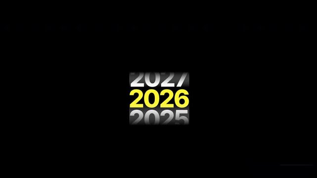 Flipping through the years A visual representation of time passing from 2025 to 2026