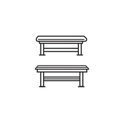 Fototapeta premium Physical Therapy Table Icon Modern Design