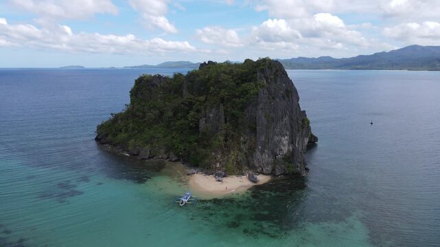 The aerial view of Bukal Island in the Philippines
