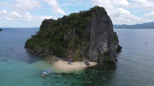 The aerial view of Bukal Island in the Philippines