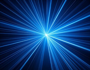 Intense blue rays emanate from a central point, radial lines