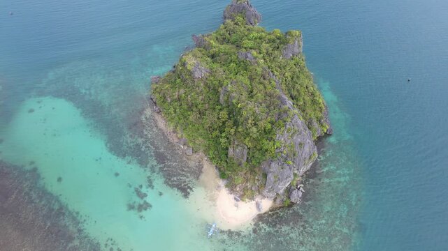 The aerial view of Bukal Island in the Philippines