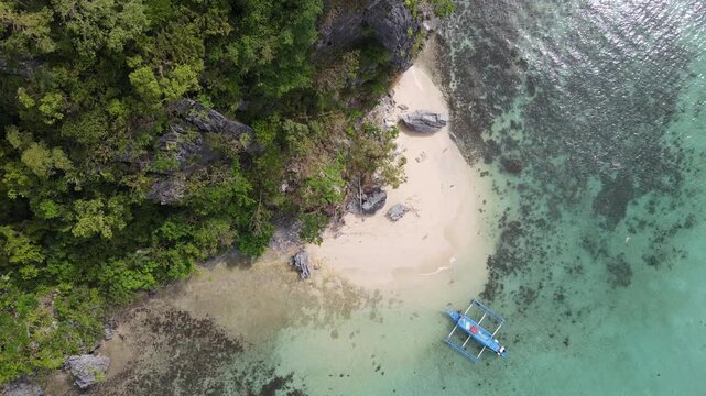The aerial view of Bukal Island in the Philippines