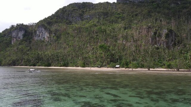 The aerial view of Bukal Island in the Philippines