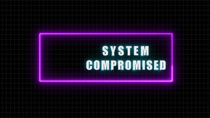 A cybersecurity alert screen showing System compromised warning with red interface, breach detected icon, and urgent visual UI.or business risk warning concept background...  - Powered by Adobe