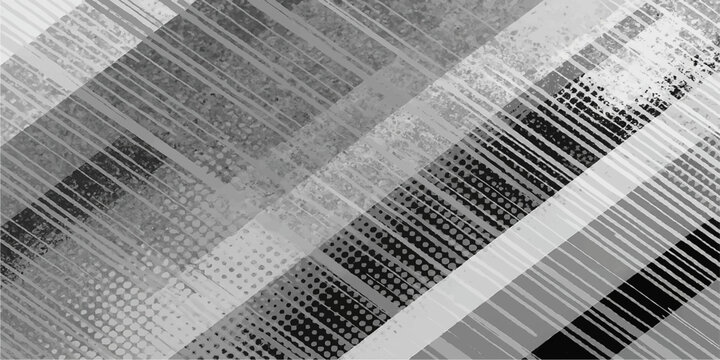 Seamless industrial background featuring a black and white abstract metal texture with a metallic steel mesh grid pattern and gray architectural line design