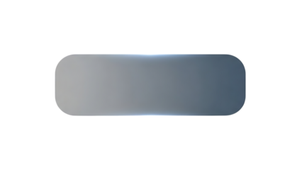 Blank rounded rectangular button with subtle gradient and glowing edge, isolated on transparent background, perfect for UI design and web elements.