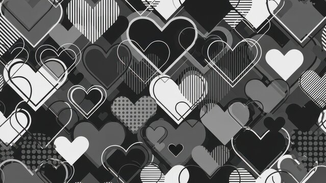 Abstract hearts pattern