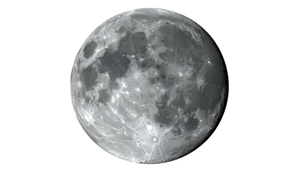 A detailed image of the moon, showing craters and surface features