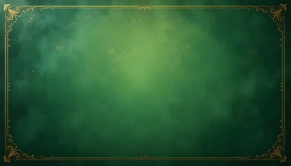Elegant luxury green vintage background with faint texture bright center and soft vignette border