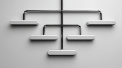 Abstract diagram with white and black lines, modern shapes and minimalistic design for creative projects, business presentations, and innovative concepts