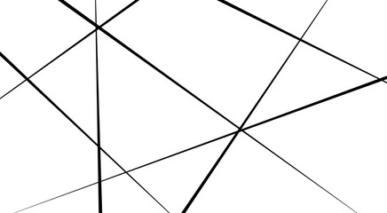 Random geometric line pattern on a transparent background. Random chaotic lines abstract geometric patterns of modern design.
