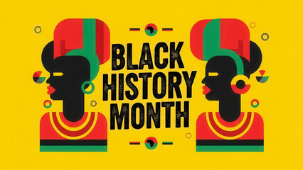 Celebrating black history month with vibrant illustrations of strong african women