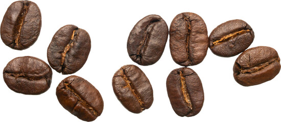 coffee beans isolated on white background